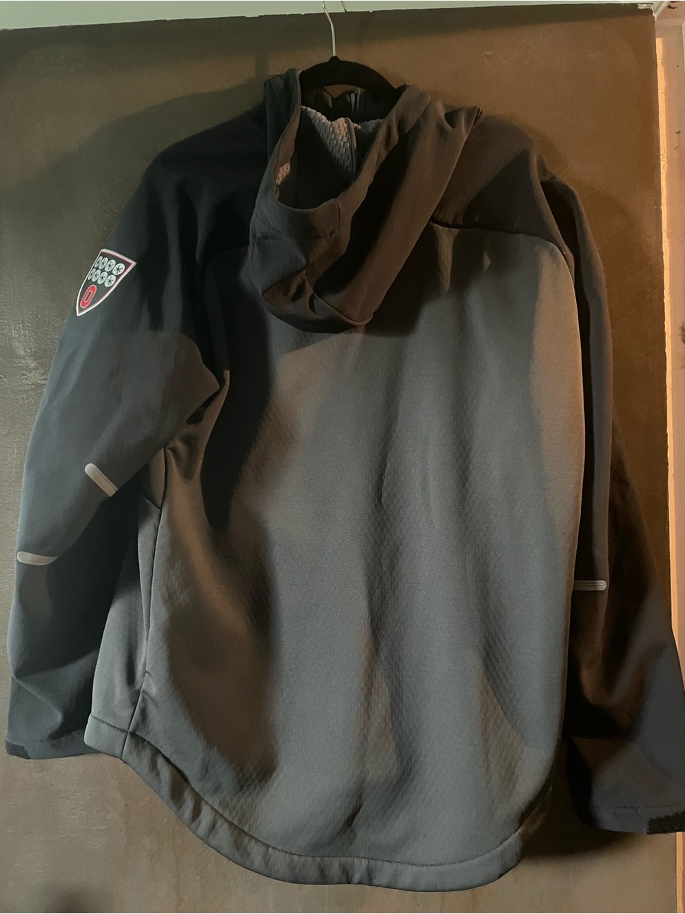 Nike Black Ohio State Lightweight Hooded Jacket with Red Accents - Picture 3 of 6
